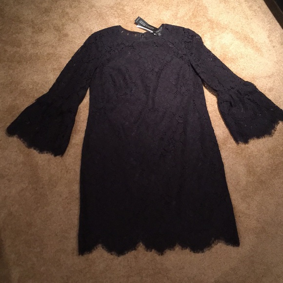 Banana Republic 3/4 Bell Sleeve Lace Shift Dress 6 - Picture 4 of 8